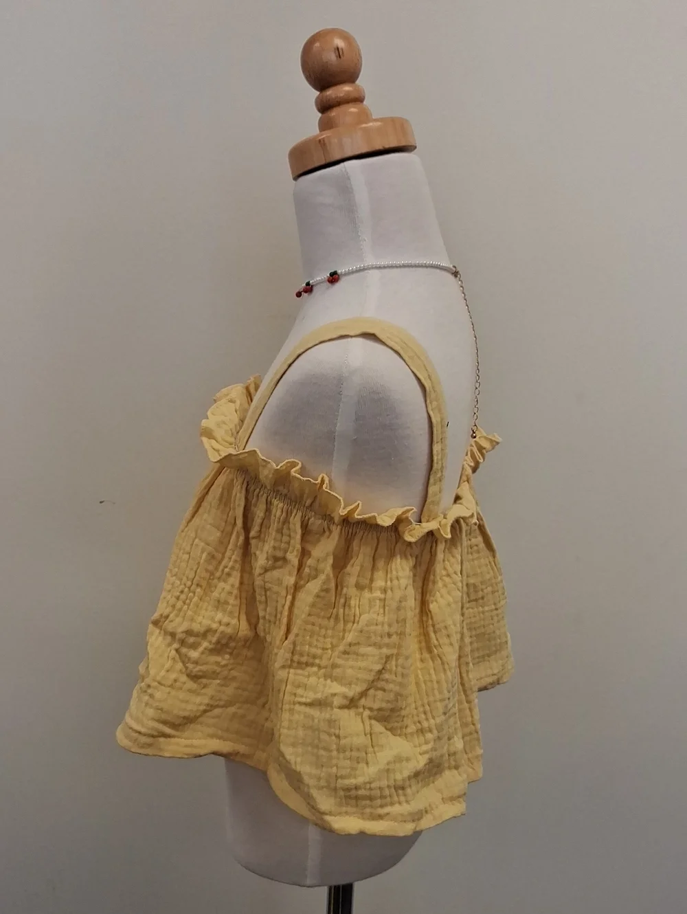 SHEIN Girls Yellow Ruffle Tank Top Size 5Y